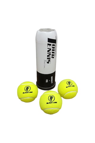 Premium Antrenman Hobi Egzersiz Tour Tennis Tz-2 Maç Tenis Topu Black Line