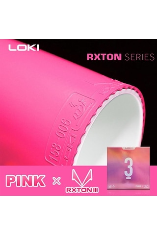 Pembe Lokı Rxton 3 Mavi Pembe Masa Tenisi Kauçuk Sivilce-güçlü Elastik Sünger İle Yapışkan Ping Pong Kauçuk Pembe