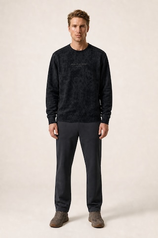Redline Rummi Desenli Kışlık Yeni Sezon Erkek Regular Fit Sweatshirt Siyah