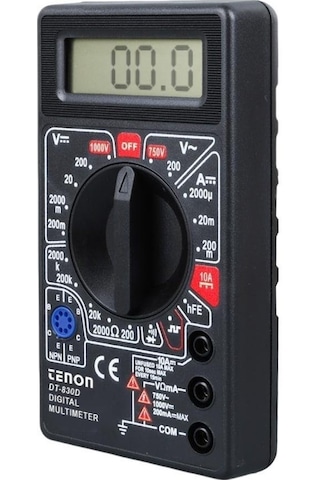 Tenon Dt-830d Siyah Dc Ac Voltaj Akım Ölçer Dijital Multimetre Ölçü Aleti Ölçüm Cihazı