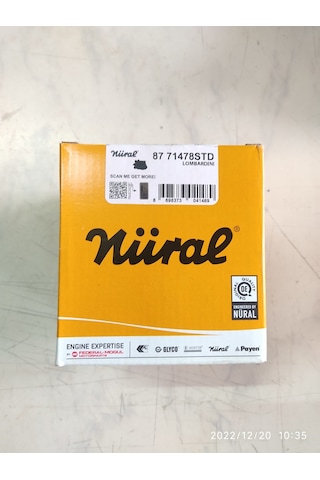 NÜRAL Antor/lombardini 4ld820-17hp Piston Segman/sekman Komple Std. Goetze