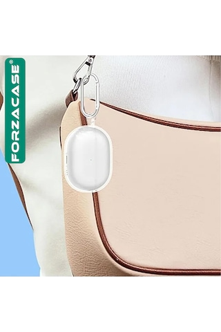 Forzacase Huawei Freebuds Pro 5 İle Uyumlu Şeffaf Anahtar Askılıklı Bluetooth Kulaklık Kılıfı - Fc927