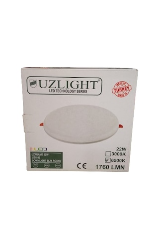 Uzlıght 22w Led Panel Ayarlı Sıva/altı 6500k Beyaz Işık 1760 Lüme