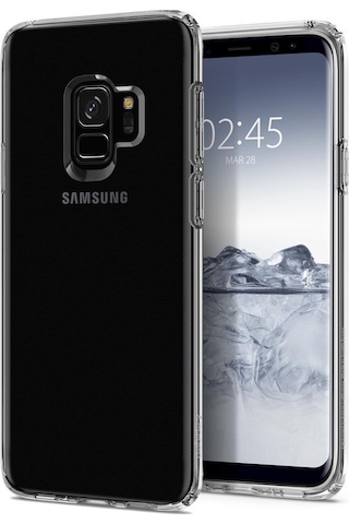 Spigen Galaxy Uyumlu S9 Kılıf Liquid Crystal 4 Tarafı Koruma Crystal Clear