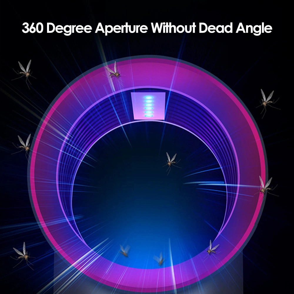 Qingmipy Usb Şarjlı Evcil Sinirsesi Işıklı Sivrisinek Yakalama Cihazı - Sessiz Çalışma, 360 Işık Dalga, Gri Renk