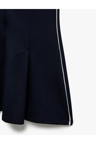 Koton Kısa Kollu Fermuar Kapamalı Gömlek Yaka Elbise Lacivert 6wkg80030ak Lacivert