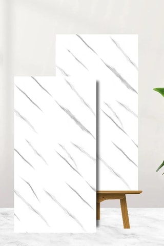 Ukab Dekor Kendinden Yapışkanlı Esnek Köpük Beyaz Pvc Mermer Panel 60x30 Cm Banyo Wc Mutfak Beyaz 30 X 60 Çok Renkli