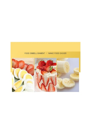 Yumurta Dilimleyici Çok Amaçlı Paslanmaz Çelik Telli Yumurta Dilimleyici, Meyve Dilimleyici, Çilek Dilimleyici, Haşlanmış Yumurta Dilimleyici Açık Sarı