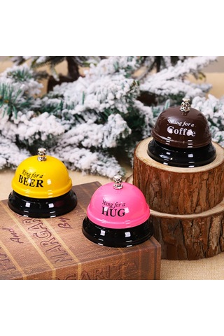 Monyee Tinplate Mutfak Zilcik, Yüksek Sesli Servis Zili, Yuvarlak Tabanlı Restoran/bar/parti Dekorasyonu, Sarı Renk