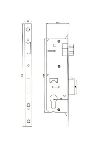 6483 Pvc Pimapen Kapı Kilidi Yale Barelsiz 35 Mm