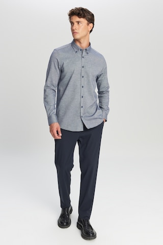 Premıum Altınyıldız Erkek Lacı %100 Pamuk Slim Fit Dar Kesim Düğmeli Yaka Diagonal Desenli Flanel Gömlek