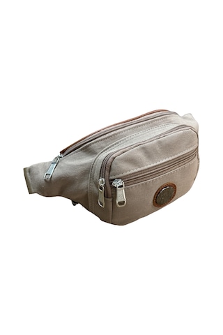 Monte Lui Unisex Kanvas Kumaş Bel Ve Çapraz Çanta Bej
