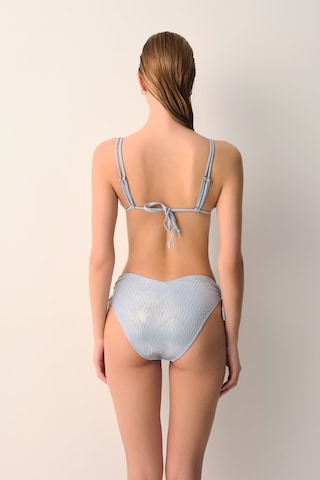 Suwen Pearl Üçgen Bikini Üst Sb2666513211321 Mavi