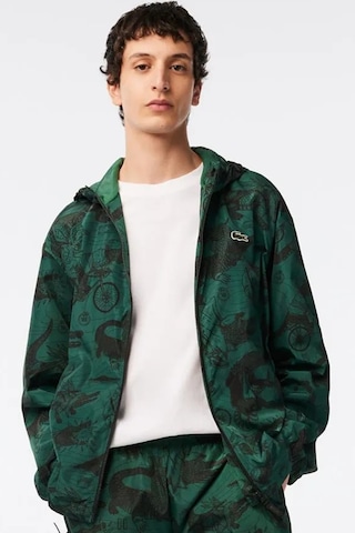 Lacoste Unisex Lacoste X Netflix Printed Hooded Jacket Unisex Netflix Baskılı Kapüşonlu Ceket Yeşil