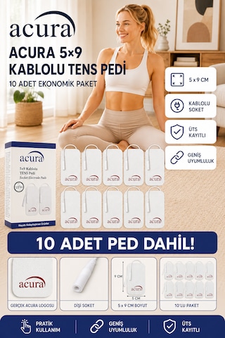 Acura 5x9 Kablolu Tens Pedi 10 Adet