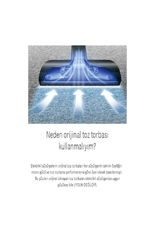 Bosch Uyumlu G Tipi Elektrikli Süpürge Bez Toz Torbası
