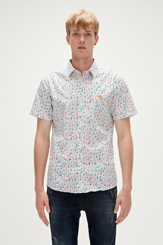 Bad Bear Anchor Erkek Beyaz Desenli Gömlek 230130001-WHT Beyaz
