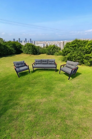 Pimango Pi Elize Bahçe Ve Balkon Mobilyası 3+1+1 Gri