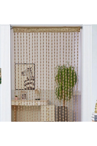 1x2 M Kapı İpi Perde Kurdele İplik Saçak Pencere Paneli Oda Bölücü Düğün Kahve Dükkanı Restoran Parçaları İçin Sevimli Şerit Püskül BEYAZ