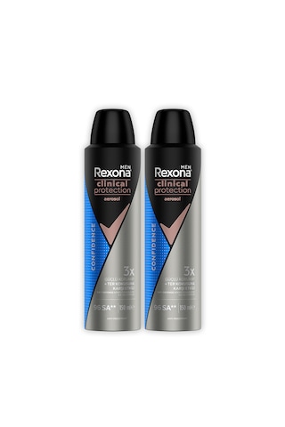 Rexona Men Clinical Protection Erkek Sprey Deodorant Confidence 96 Saat Koruma 150 ml X2