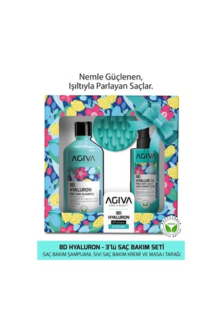 8d Hyaluron 3'lü Şampuan 500 Ml & Sıvı Saç Kremi 200 Ml & Masaj Tarağı