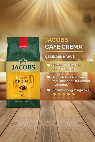 Jacobs Cafe Crema Çekirdek Kahve 4 x 500 G
