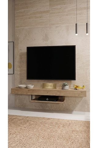 Modern 150 Cm Duvara Monte Tv Ünitesi Çok Amaçlı Televizyon Ünitesi Dekoratif Tv Sehpası Sonomo