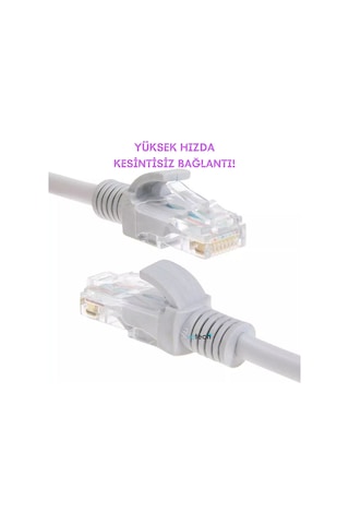 Vetech CAT6 10 MT Lan Ethernet Kablosu Fabrikasyon İnternet Kablo