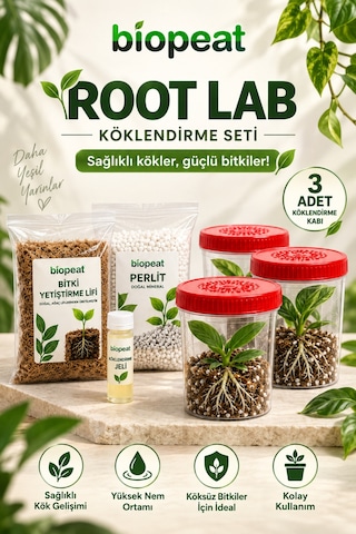 Root Lab Köklendirme Seti Perlit Yetiştirme Lifi Ve Jel Destekli 1000