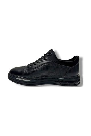 Hidayet Özel 1228-26 Hakiki Deri Streçli Slip On Anatomik Erkek Ayakkabı Siyah