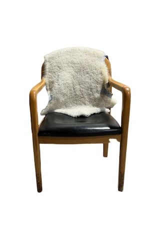 Naturel Gerçek Koyun Postu Doğal Beyaz Kısa Tüylü 70x45 Cm