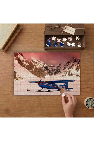 Karlı Dağlar Cessna 172 Tasarımı 240 Parça Ahşap Puzzle Ahşap Kutuda Mpy20270
