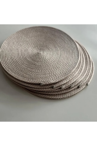 Uretti - Ayşe 4723 - El Yapımı 6'lı Supla - Bej - 32 X 32 Cm Bej