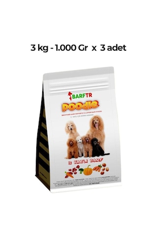 Barf 3 Katlı Barf Köpek Maması 3 x 1 KG