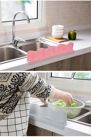 Su Sıçrama Koruması Bölme Tahtası Enayi Lavabo Lavabo Tahtası Mutfak Aletleri - Gri