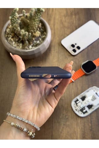 Apple iPhone 12 Pro Max Uyumlu Süper İnce Mat Ultra Thin Silikon Kılıf Lacivert