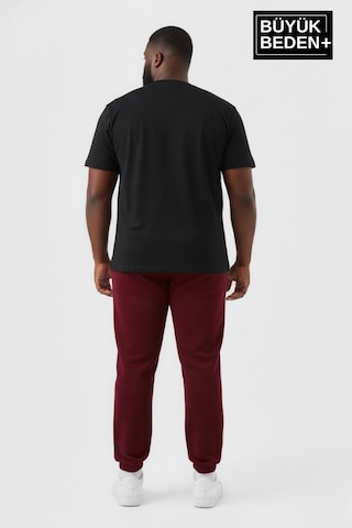 Süperlife Erkek Büyük Beden Brooklyn Baskılı Paça Lastikli Jogger İnce Eşofman Altı Spr26bea951-2 Bordo