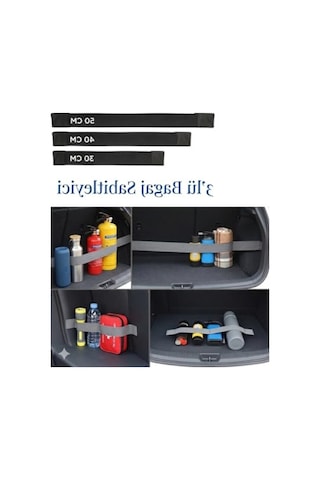 Araç İçin Bagaj Düzenleyici Organizer, 3'lü Set Cırtlı