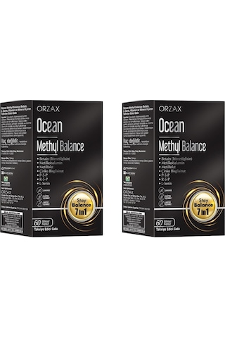 Orzax Ocean Methyl Balance 7'si 1 Arada Takviye Edici Gıda 2 x 60 Kapsül