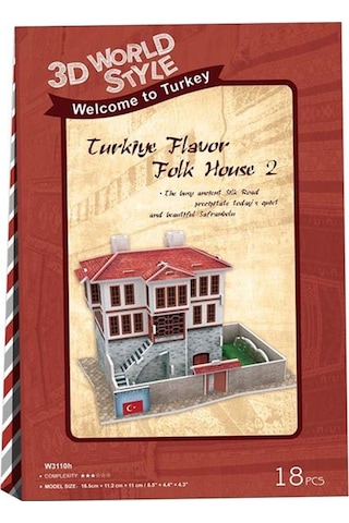 Cubicfun 3d Puzzle 18 Parça Türk Halk Evi 2 W3110h