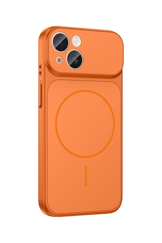 İphone 13 Kılıf M-safe Şarj Özellikli Kamera Korumalı Formen Kılıf Turuncu