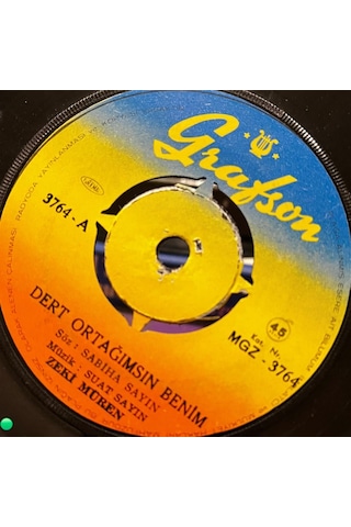Zeki Müren - Dert Ortağımsın Benim / Yaralı Gönül Grafson - 45'lik