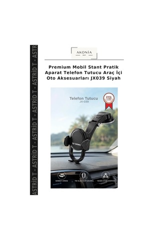 Premium Mobil Stant Pratik Aparat Telefon Tutucu Araç İçi Oto Aksesuarları Jx039 Siyah