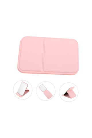 Taşınabilir Katlanabilir Kılıflı Mini Makyaj Aynası Masaüstü&çanta&cep Boy Kompakt Seyahat Aynası