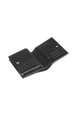 Montblanc Sartorial Deri Fermuarlı Ve 6 Bölmeli Cüzdan 222977 Siyah
