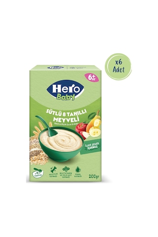 Hero Baby Sütlü 8 Tahıllı Meyveli 400g X6