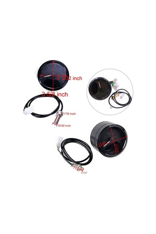 12000rpm 6 Dişli Evrensel Motosiklet Lcd Dijital 199 K16270