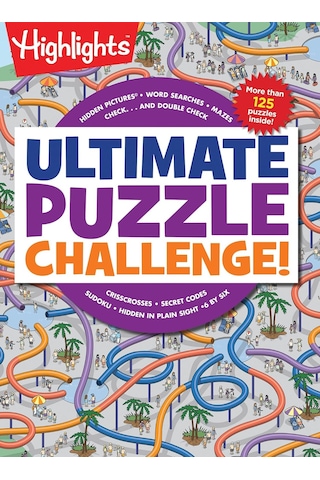 Ultimate Puzzle Challenge: 125+ Brain Puzzles For Kids, Hidden Pictures, Mazes, Sudoku, Word Searches, Logic Puzzles And More, Kids Activity Book For Super Solvers