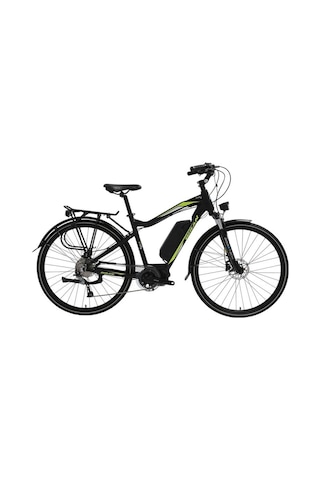 Bisan E-cıty Elektrikli Erkek Şehir Bisikleti 48cm Hd 28 Jant 9 Vites Siyah Yeşil Siyah