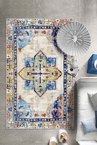 West Home Dijital Baskı Yıkanabilir Kaymaz Taban Mutfak Halısı Salon Halısı Ve Yolluk Wh 536 Multy